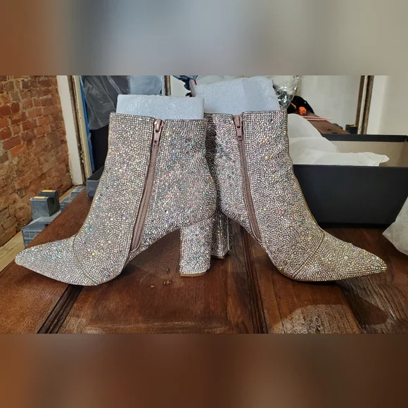 Betsy Johnson Cady Rhinestone booties - Picture 1 of 7